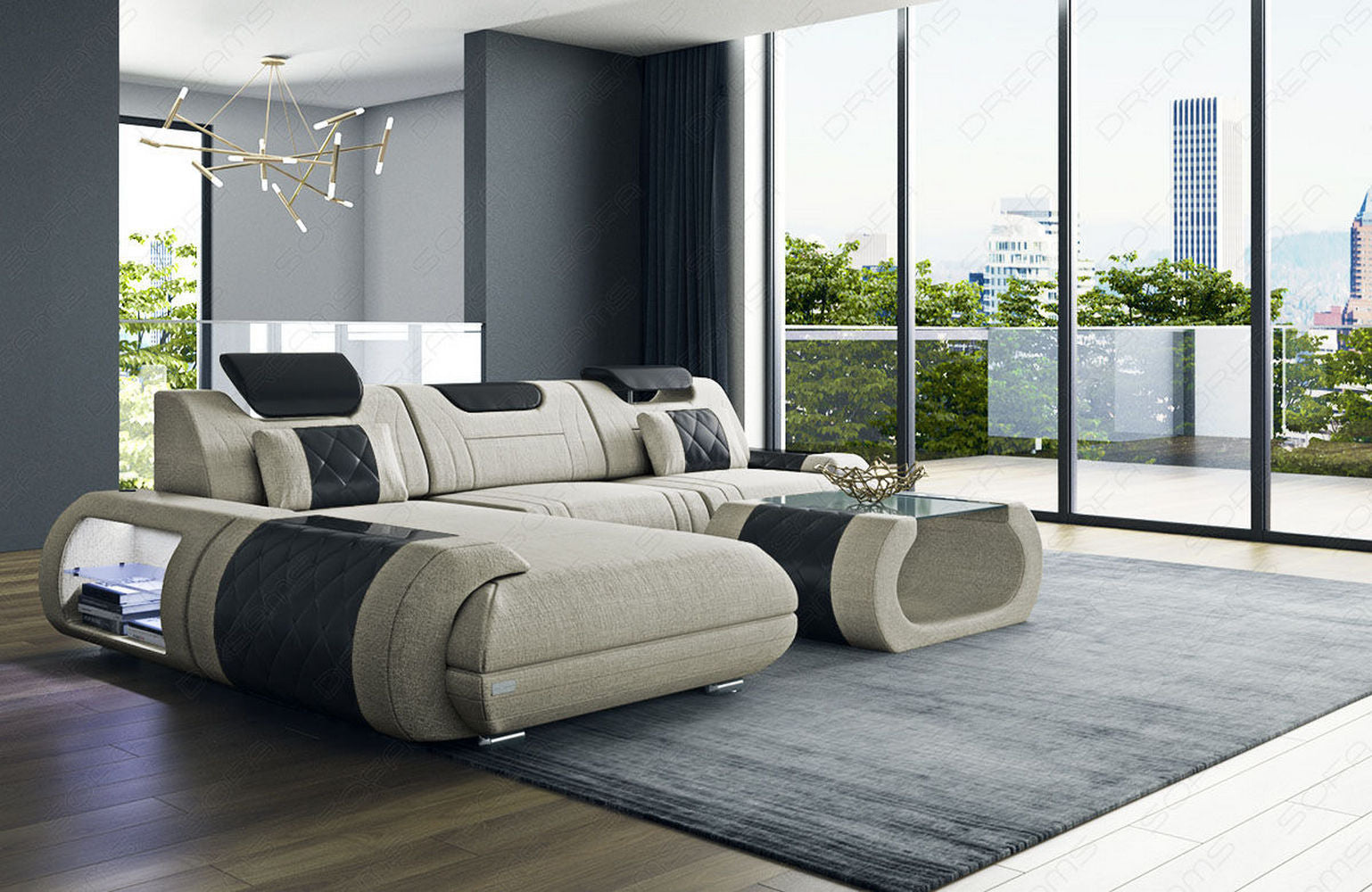 Stoffsofa Rimini L-Form – Modern und Bequem