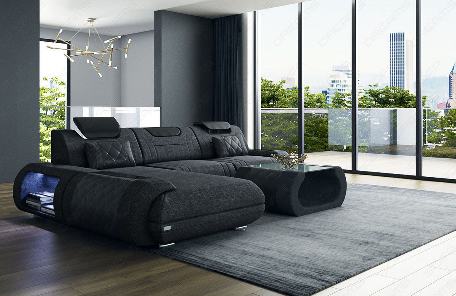 Stoffsofa Rimini L-Form – Modern und Bequem