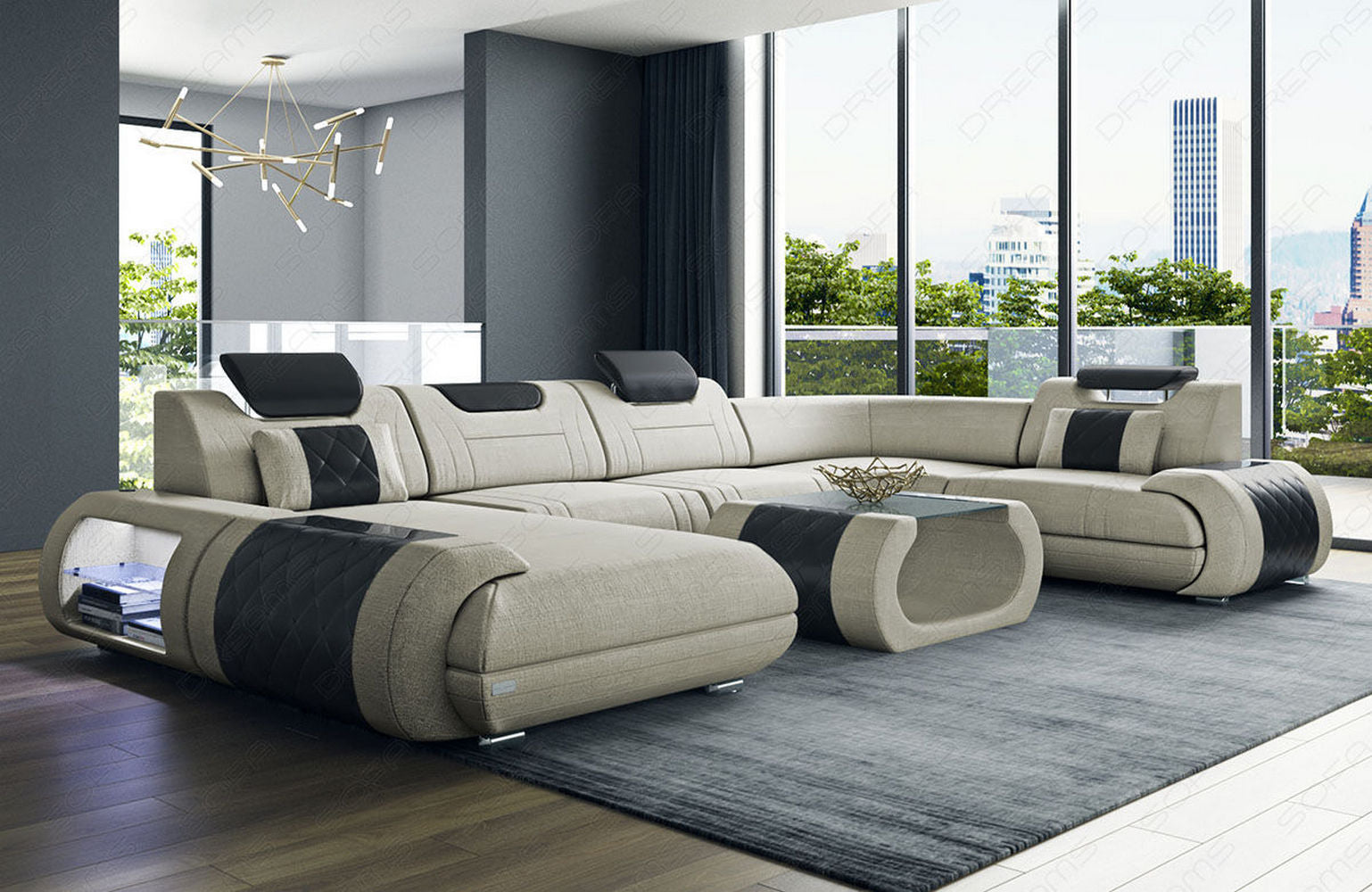 Stoff Wohnlandschaft Rimini – Komfort und Stil