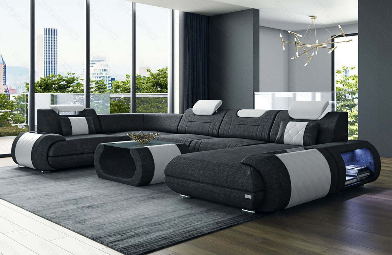 Stoff Wohnlandschaft Rimini – Komfort und Stil