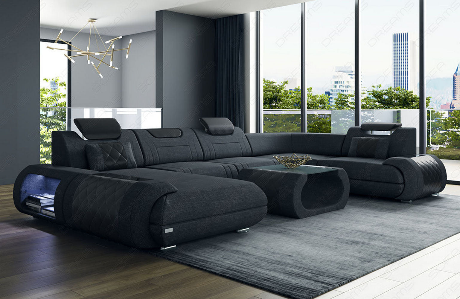 Stoff Wohnlandschaft Rimini – Komfort und Stil