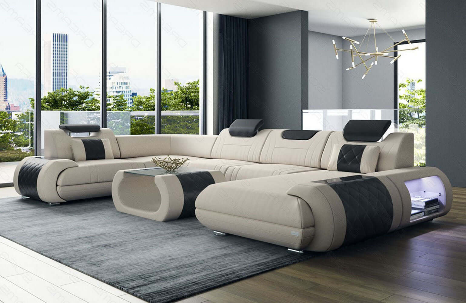 Stoff Wohnlandschaft Rimini – Komfort und Stil