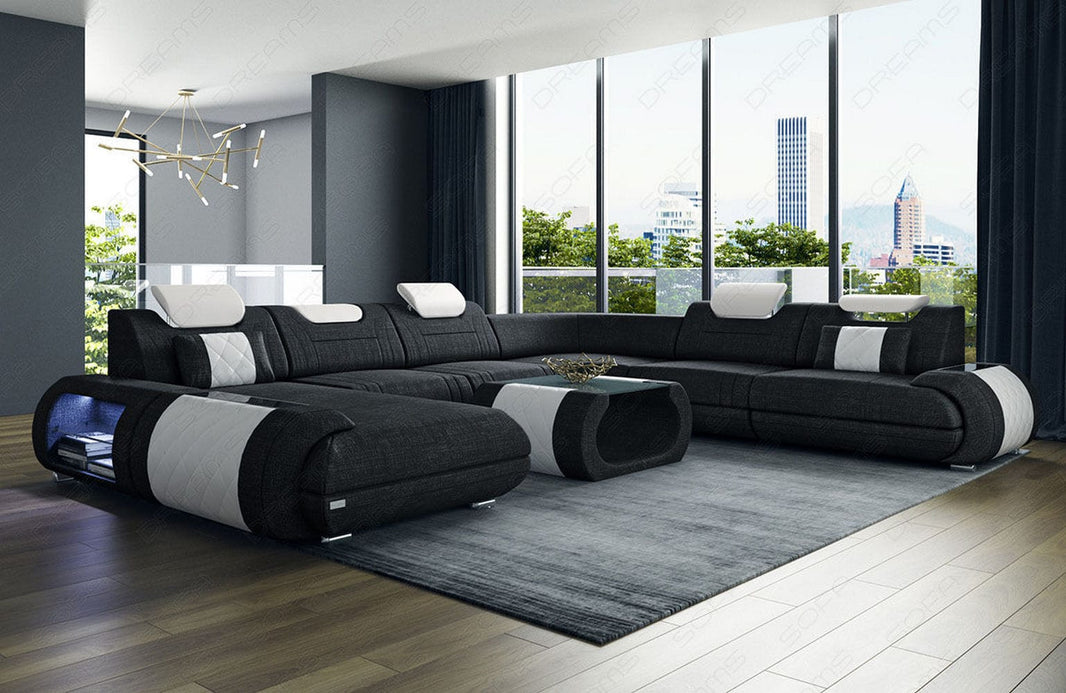 XXL Stoff Wohnlandschaft Rimini U-Form