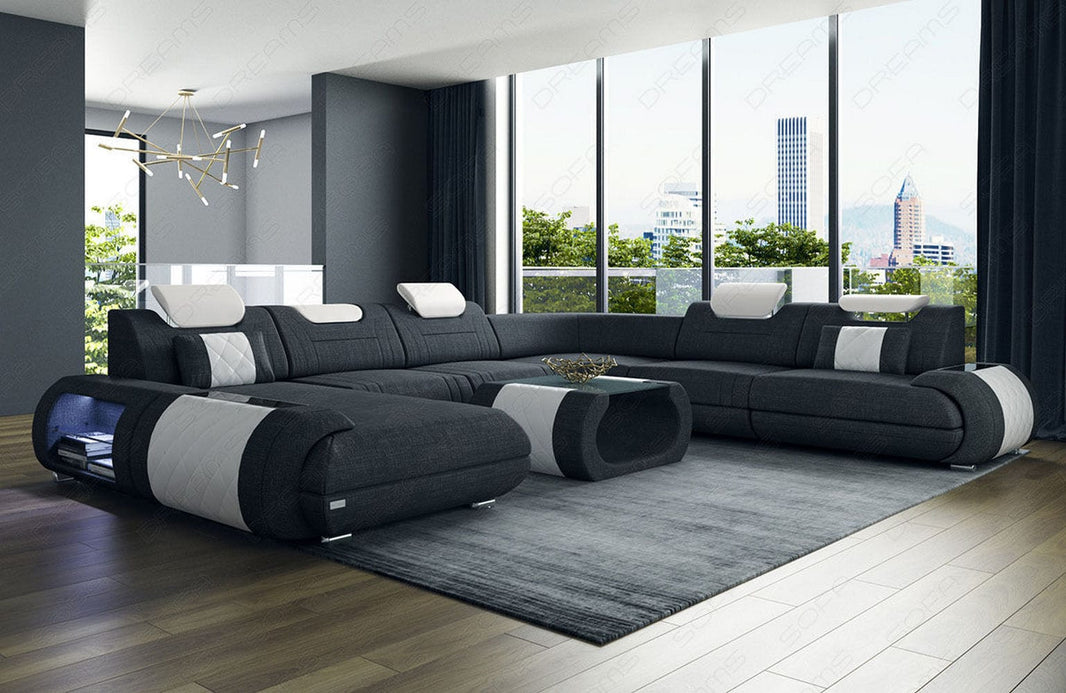 XXL Stoff Wohnlandschaft Rimini U-Form