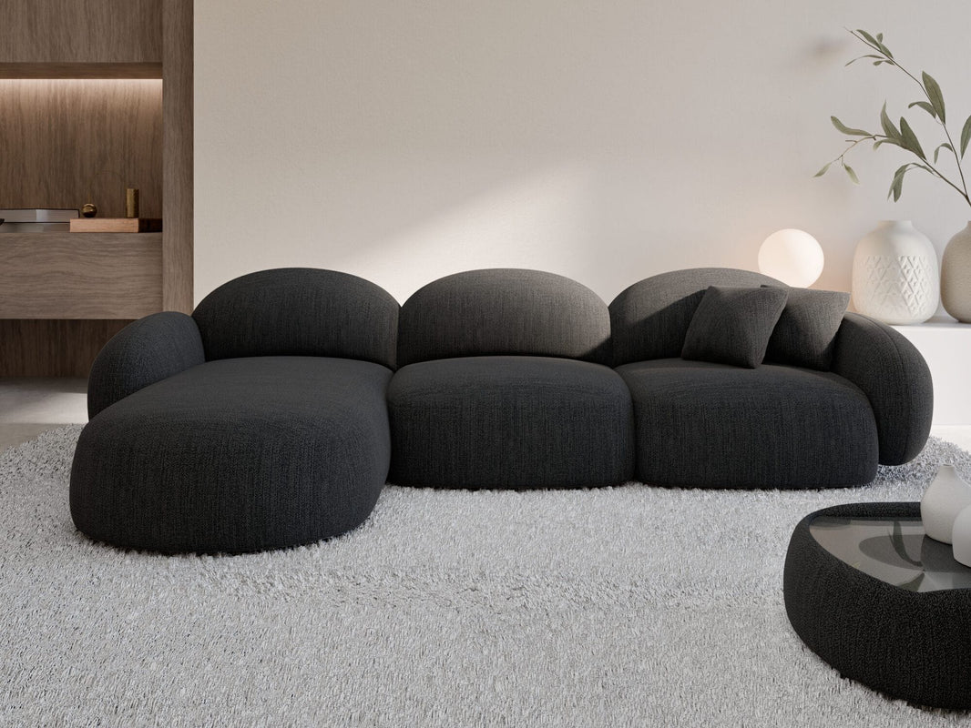 Couch Mirello L-Form in Stoff