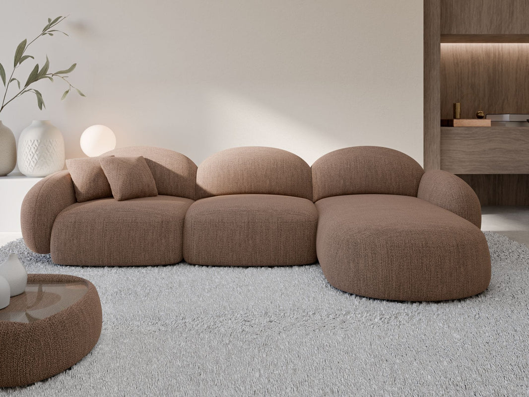 Couch Mirello L-Form in Stoff