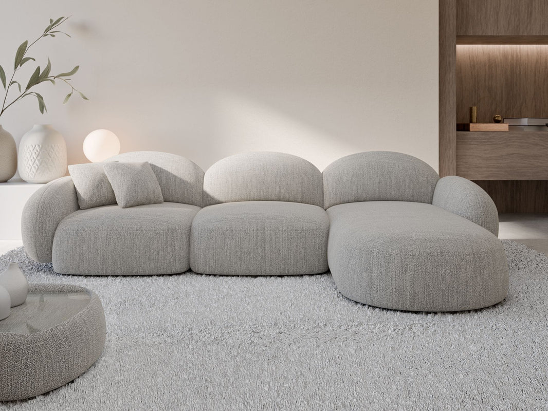 Couch Mirello L-Form in Stoff