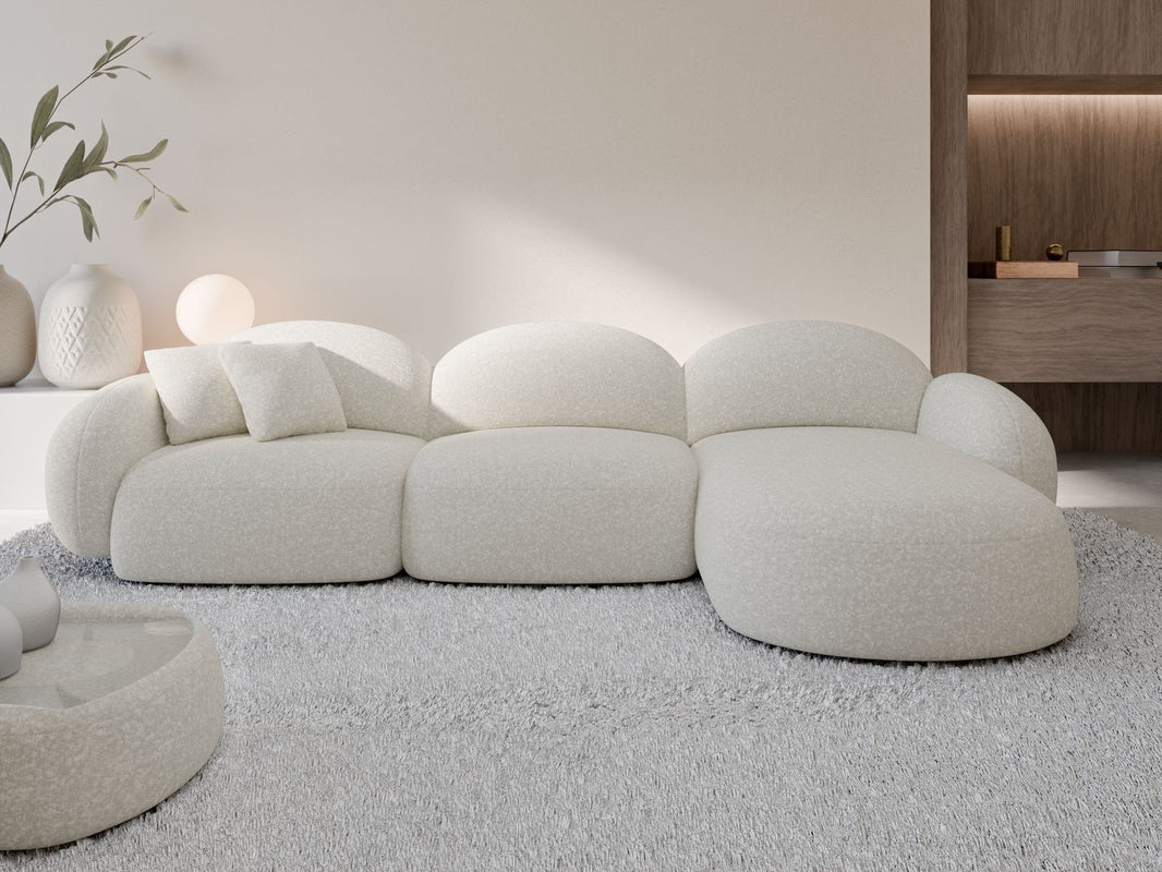 Couch Mirello L-Form in Stoff