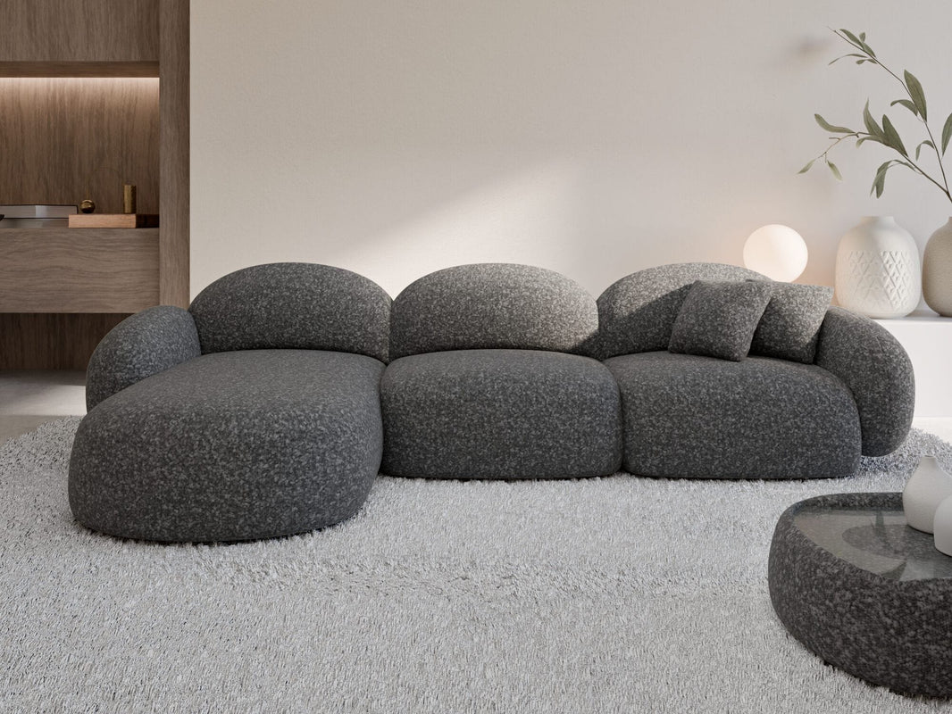Couch Mirello L-Form in Stoff