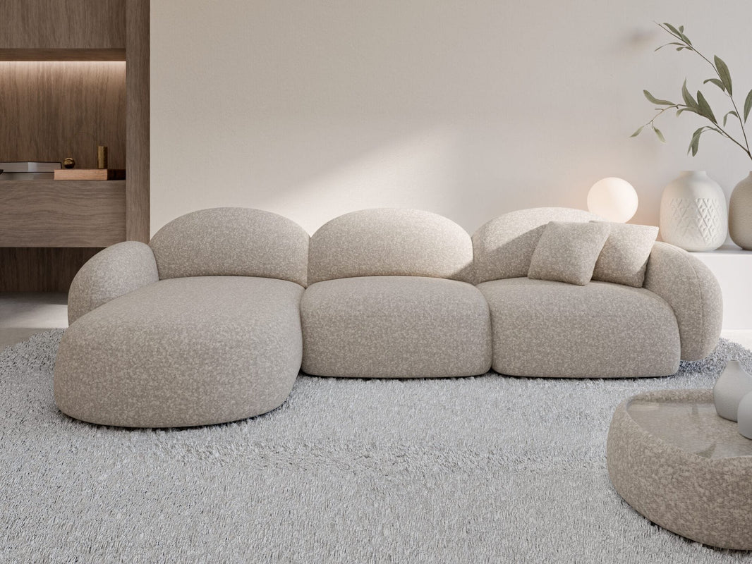 Couch Mirello L-Form in Stoff