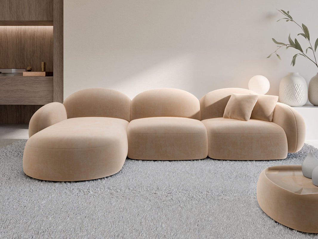 Couch Mirello L-Form in Stoff