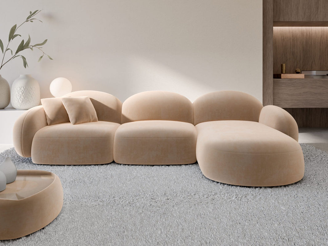 Couch Mirello L-Form in Stoff