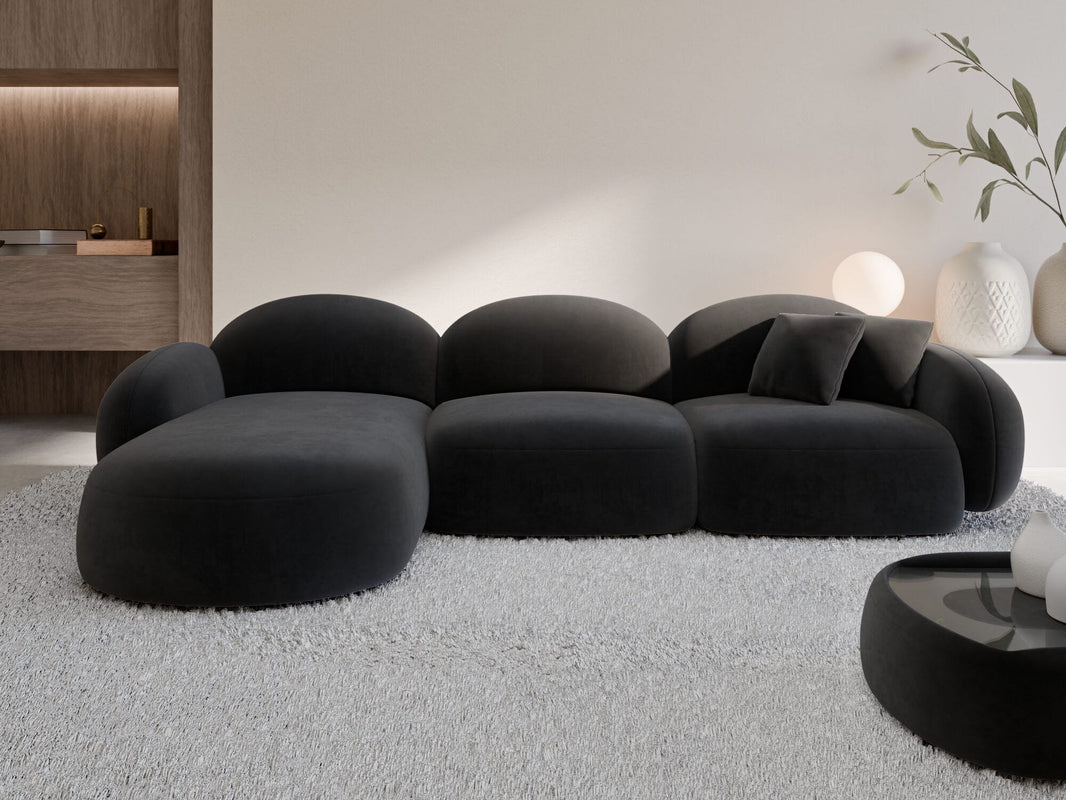 Couch Mirello L-Form in Stoff