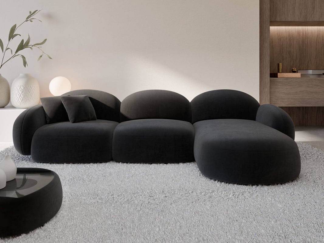 Couch Mirello L-Form in Stoff