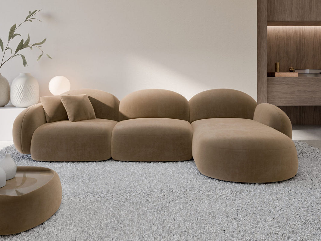 Couch Mirello L-Form in Stoff