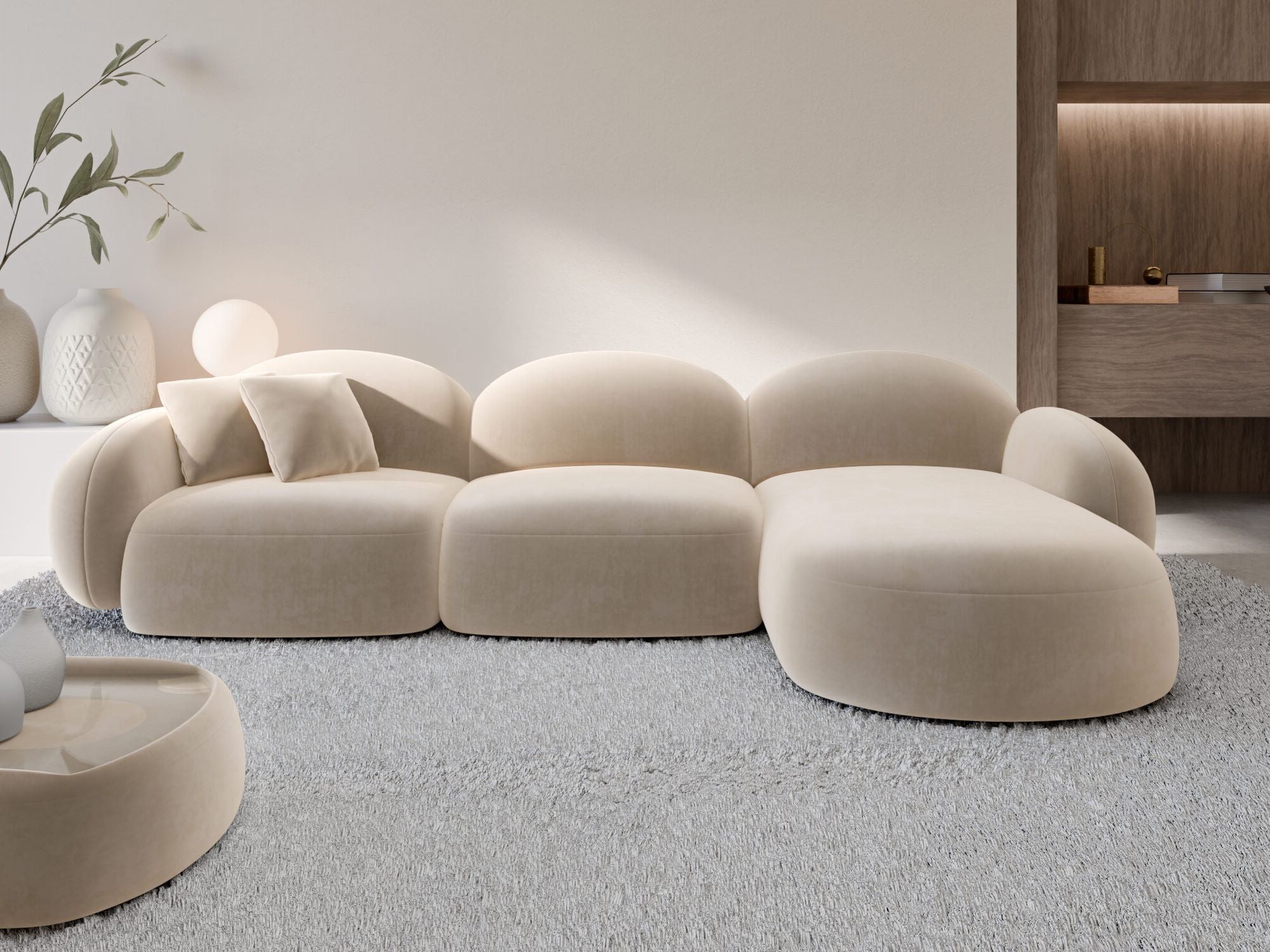 Polster Ecksofa Mirello L Form kurz