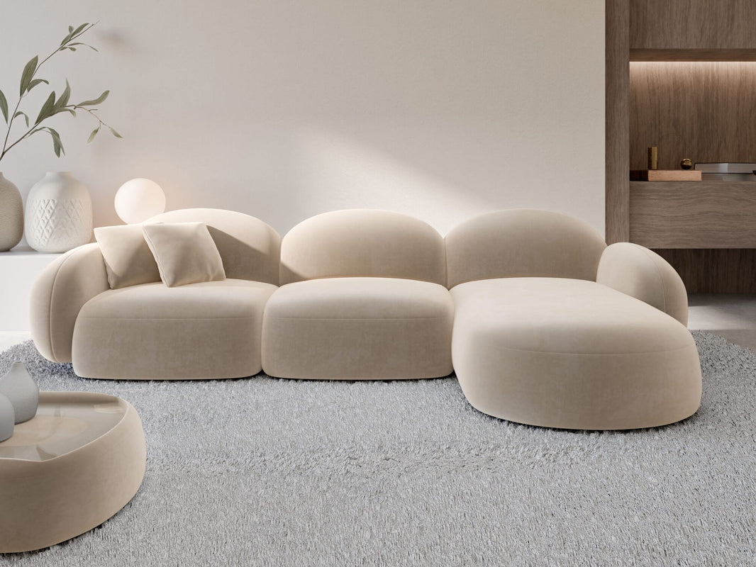 Couch Mirello L-Form in Stoff