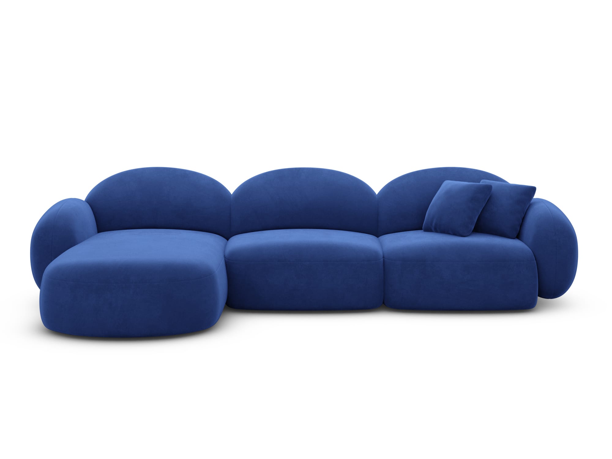 Polster Ecksofa Mirello L Form kurz Dunkelblau
