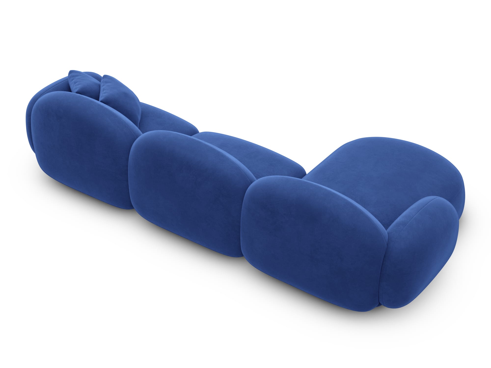 Polster Ecksofa Mirello L Form kurz Dunkelblau