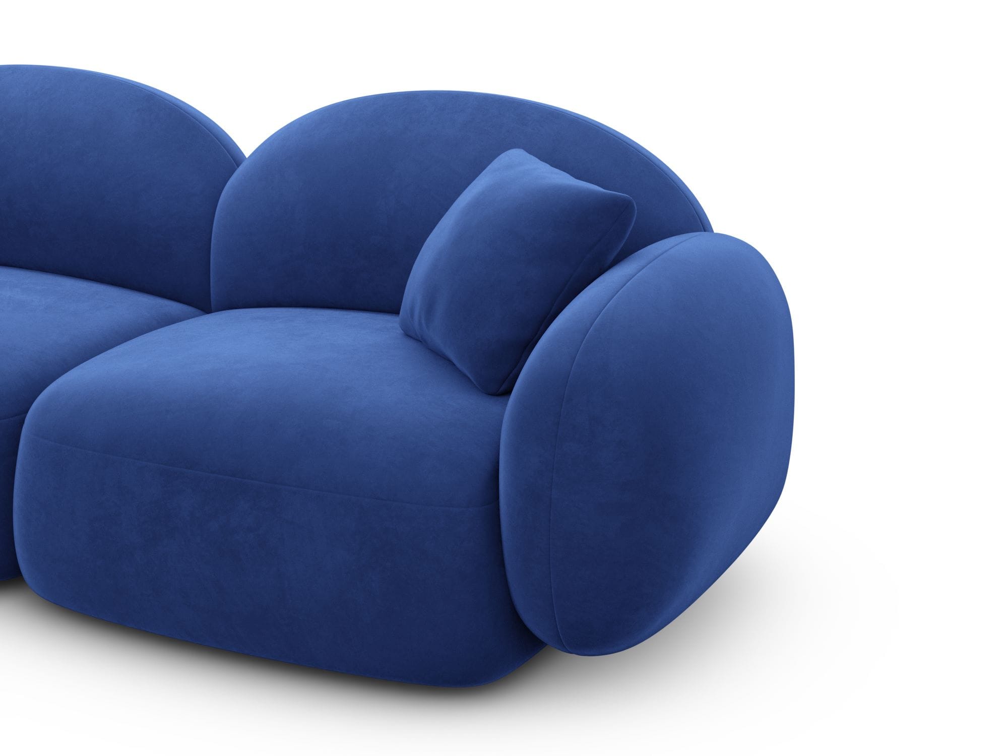 Polster Ecksofa Mirello L Form kurz Dunkelblau