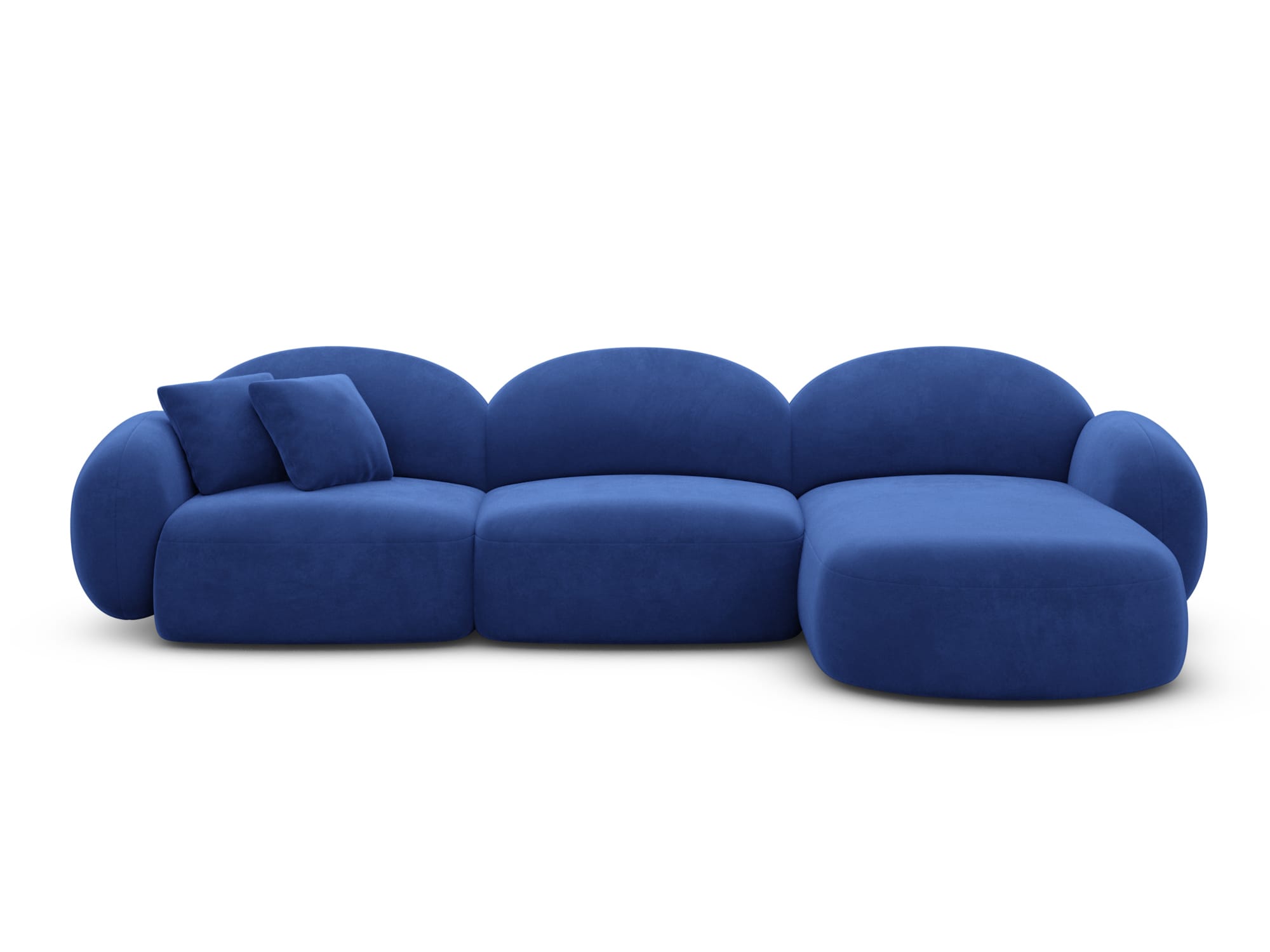 Polster Ecksofa Mirello L Form kurz Dunkelblau