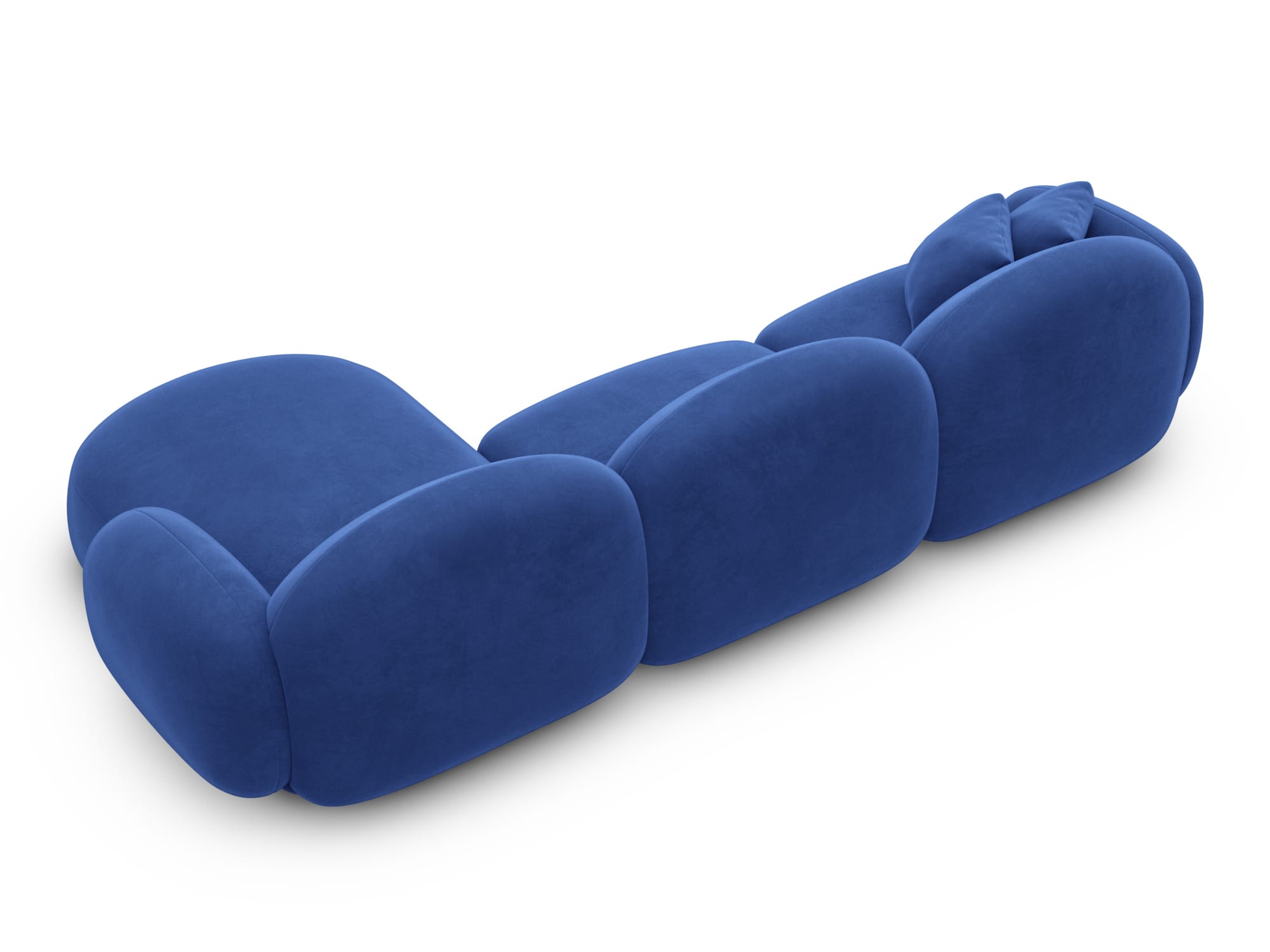 Polster Ecksofa Mirello L Form kurz Dunkelblau
