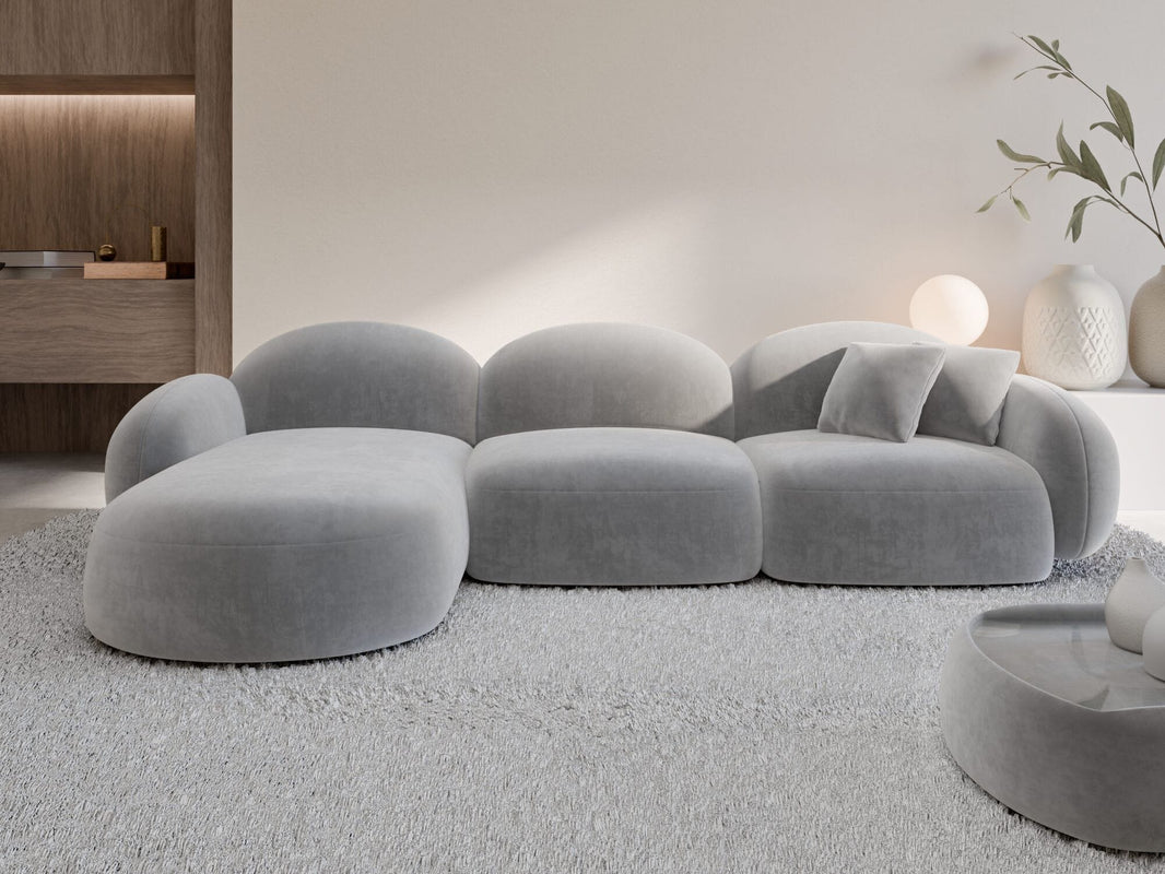 Couch Mirello L-Form in Stoff