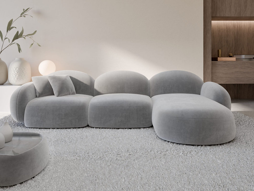 Couch Mirello L-Form in Stoff
