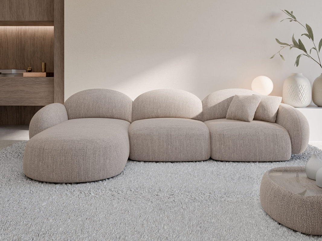 Couch Mirello L-Form in Stoff
