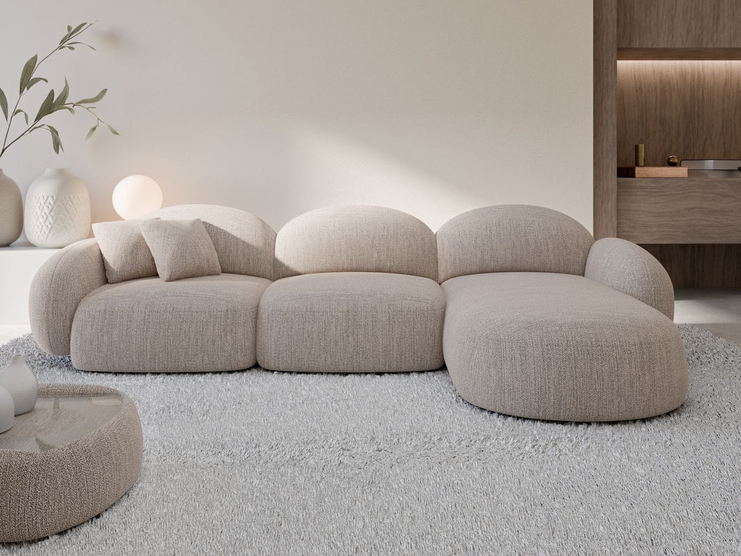 Couch Mirello L-Form in Stoff