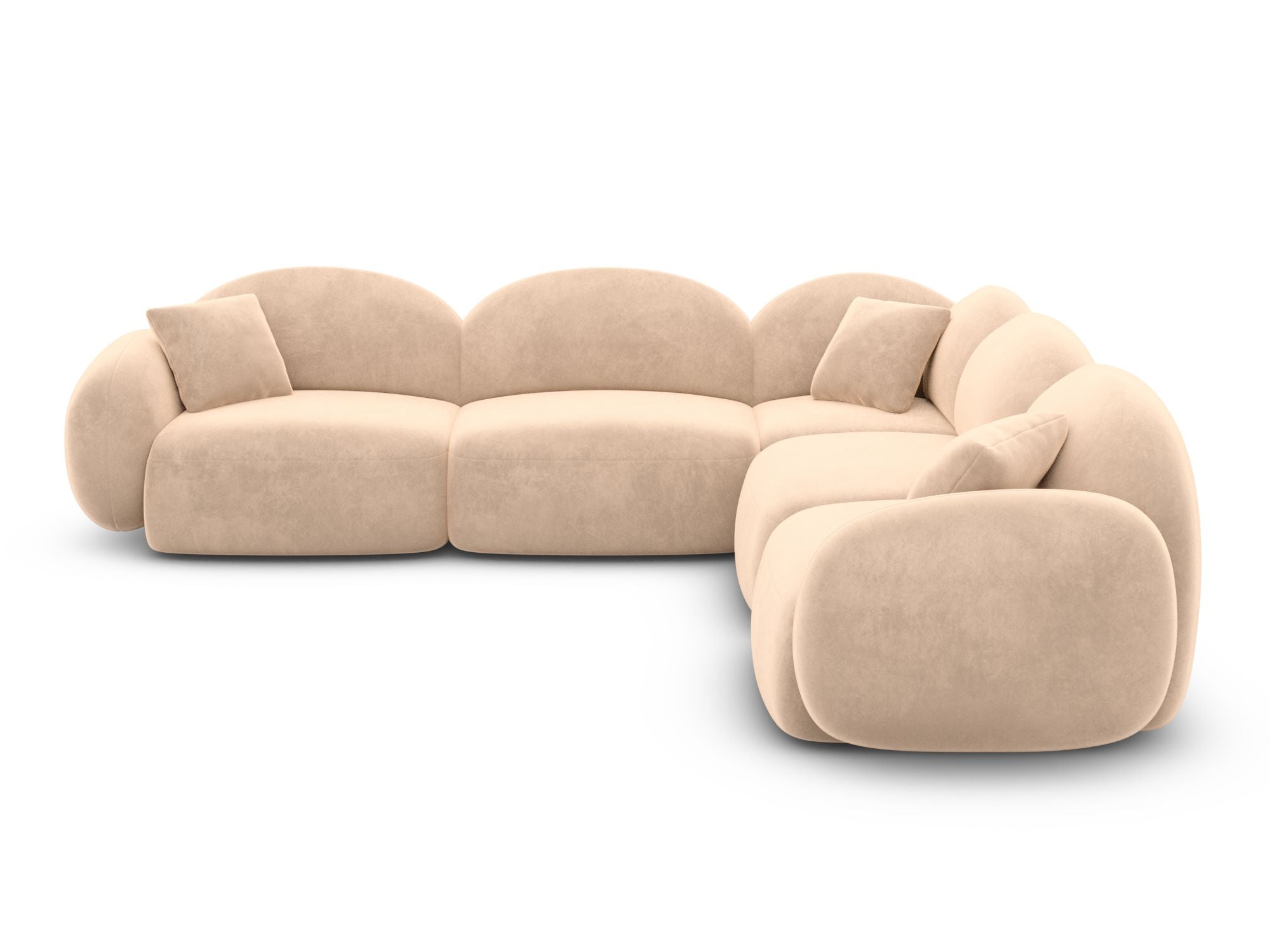 Polster Ecksofa Mirello L Form Beige