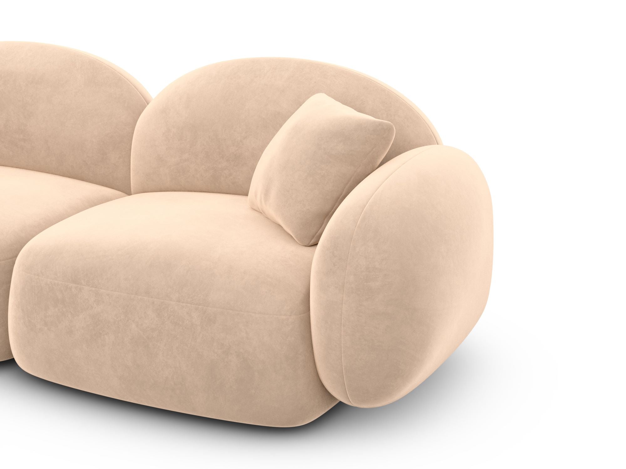 Polster Ecksofa Mirello L Form Beige