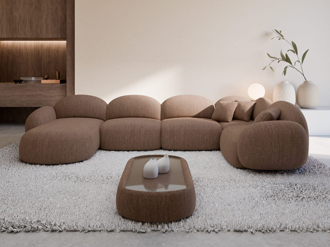 XL Wohnlandschaft Mirello U-Form aus Stoff
