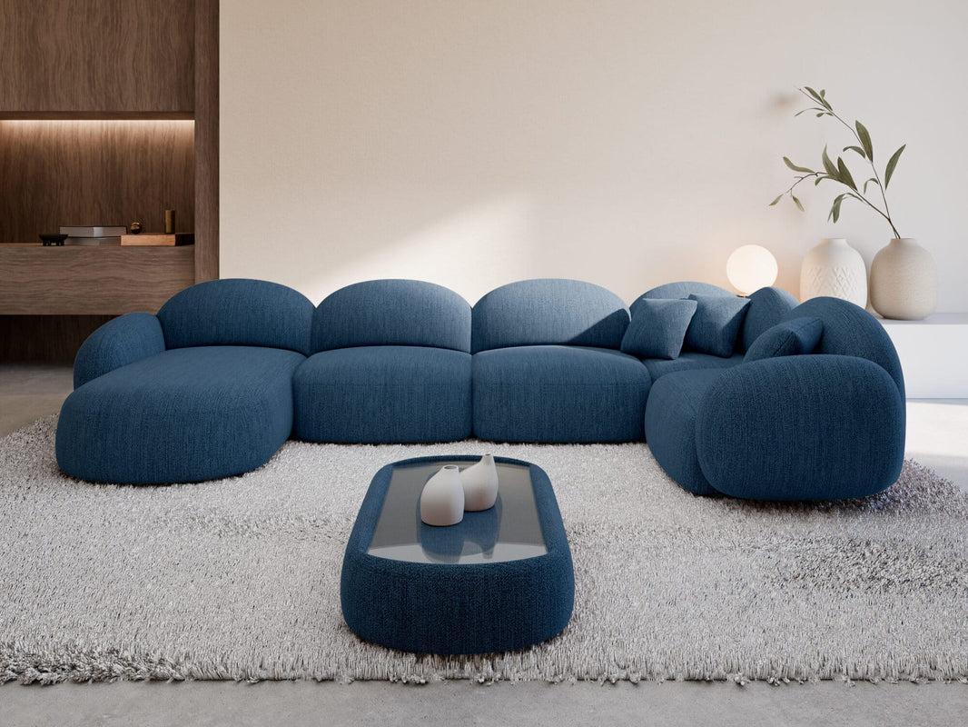 XL Wohnlandschaft Mirello U-Form aus Stoff