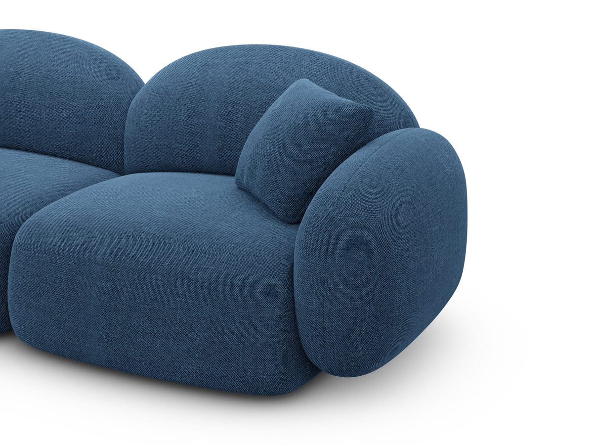 XL Wohnlandschaft Mirello U-Form aus Stoff Dunkelblau