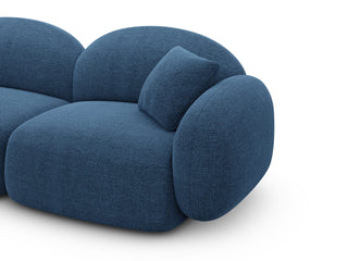 XL Wohnlandschaft Mirello U-Form aus Stoff Dunkelblau