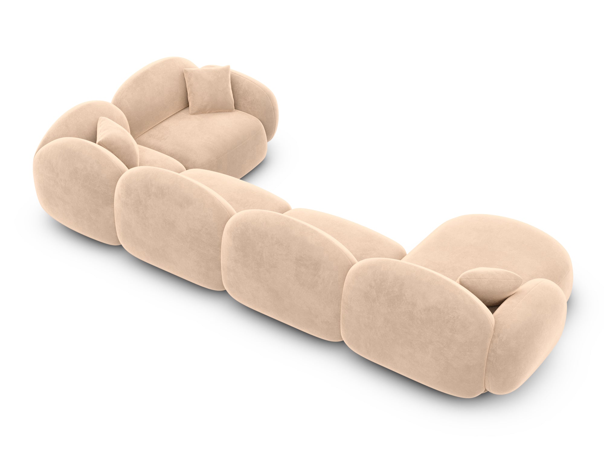 Polster Wohnlandschaft Mirello XL U-Form Beige