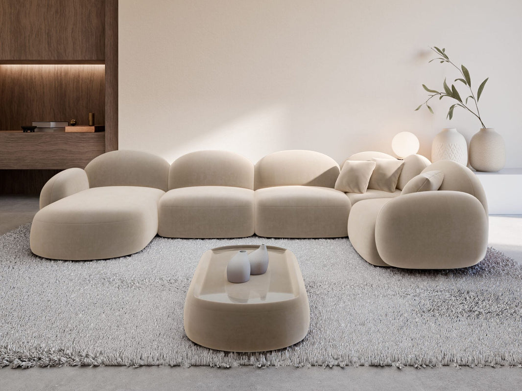 XL Wohnlandschaft Mirello U-Form aus Stoff