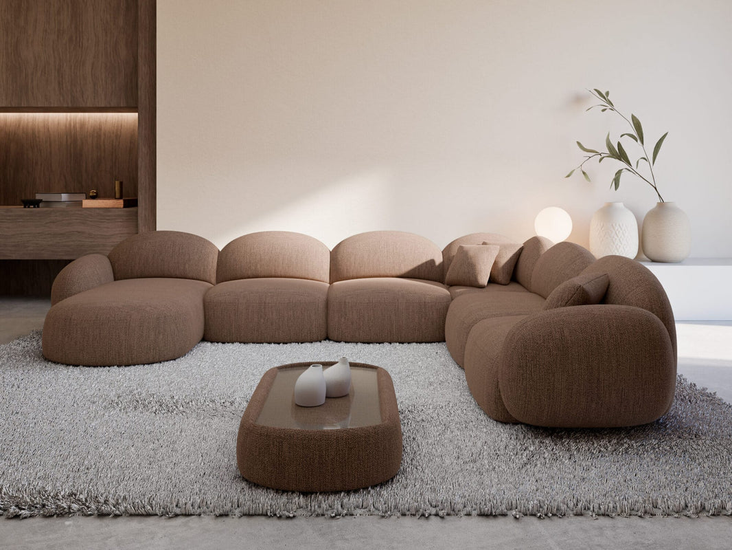 Wohnlandschaft Mirello XXL U-Form in Stoff