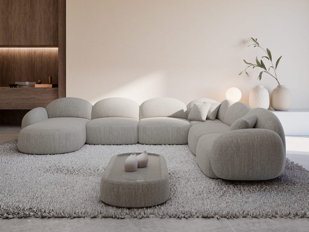 Wohnlandschaft Mirello XXL U-Form in Stoff