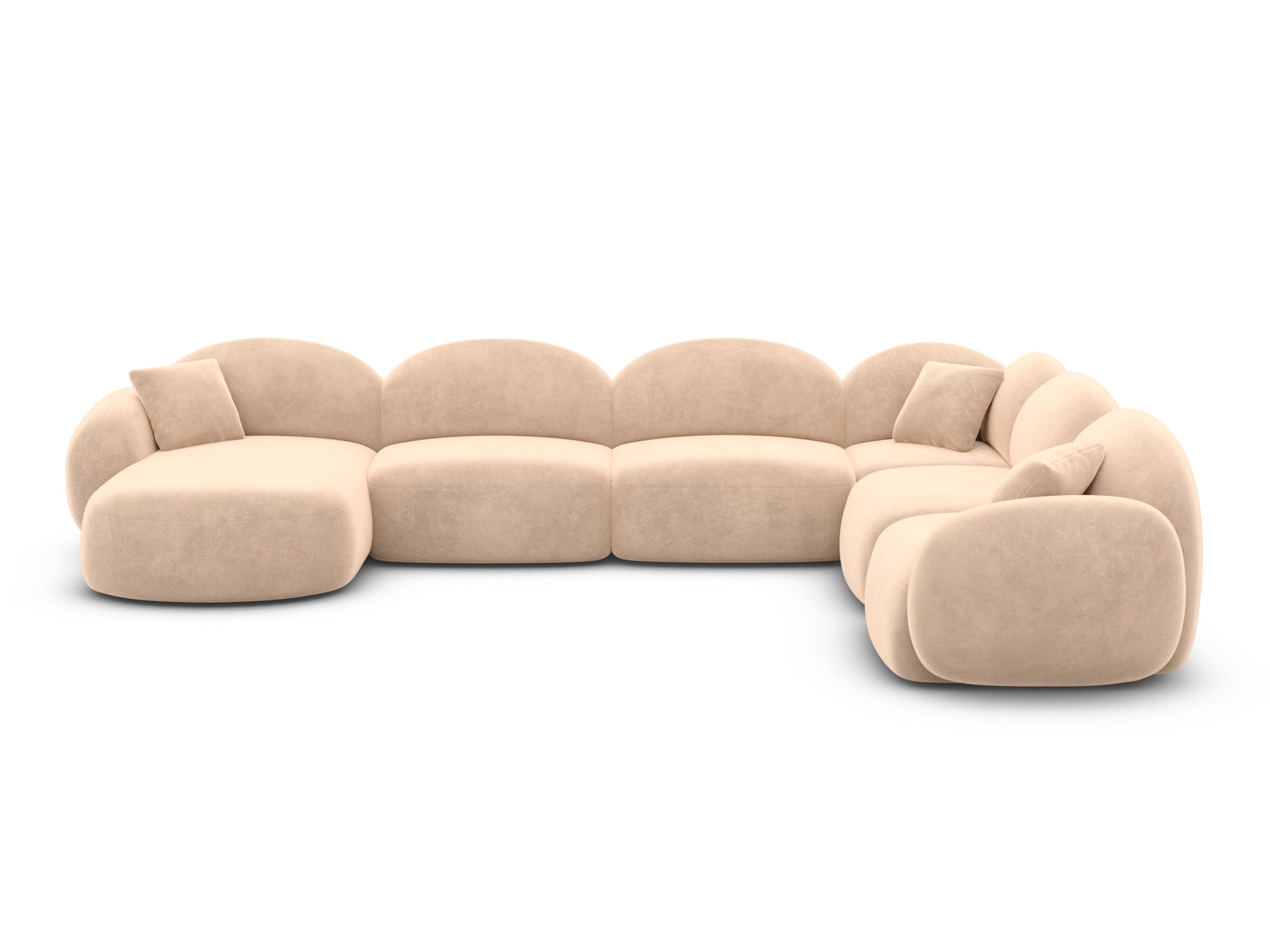 Polster Wohnlandschaft Mirello XXL U-Form Beige