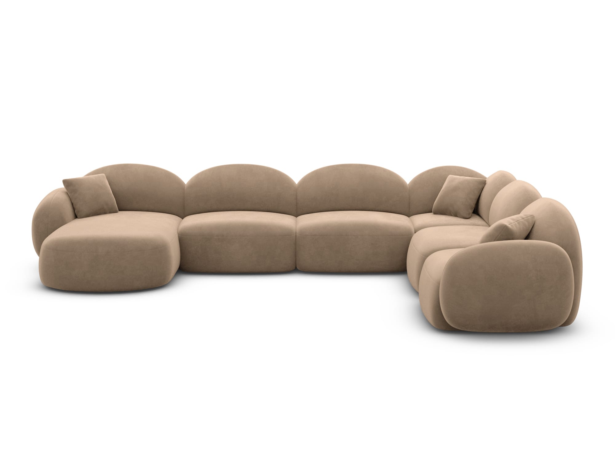 Polster Wohnlandschaft Mirello XXL U-Form Braun