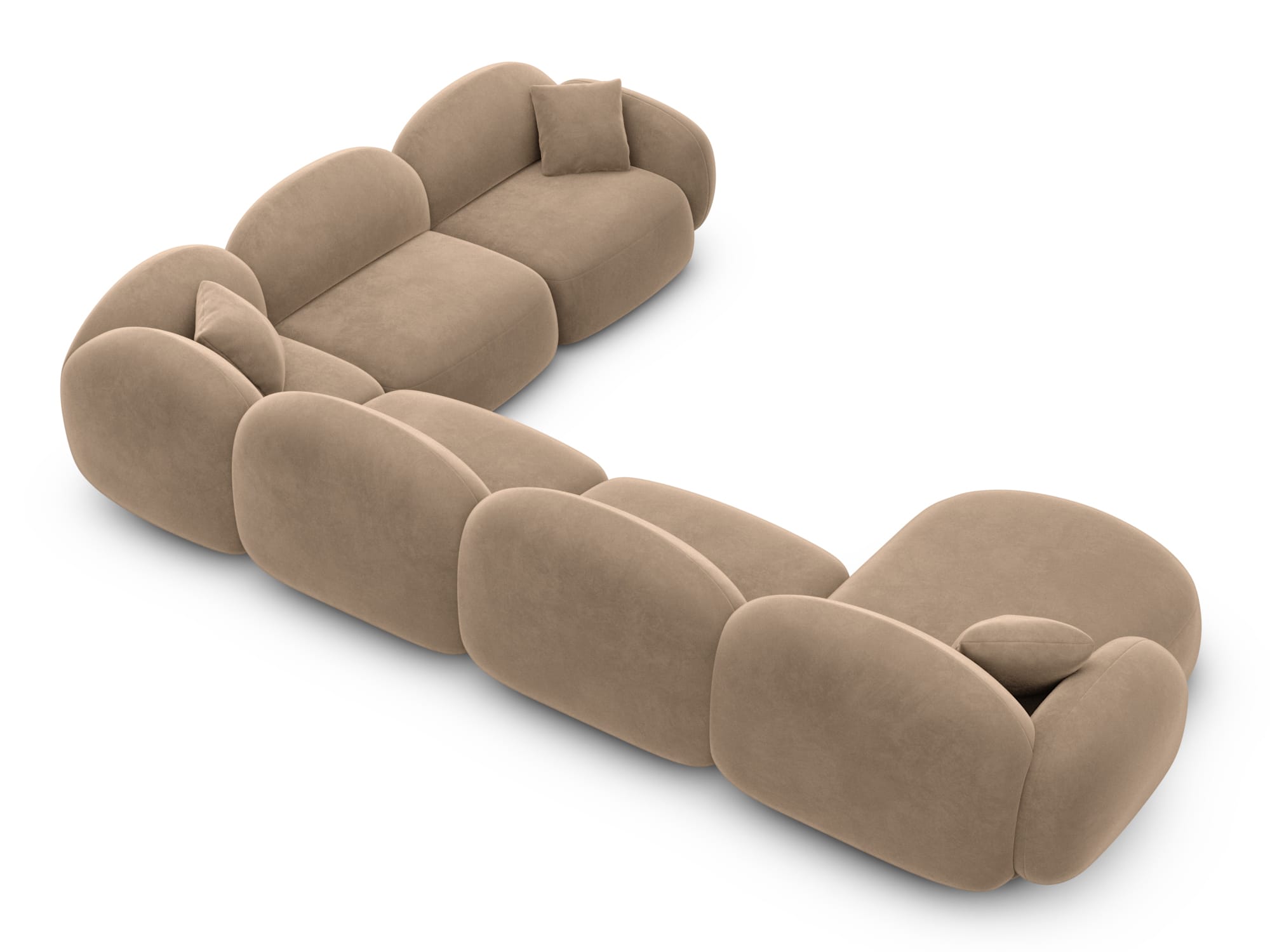 Polster Wohnlandschaft Mirello XXL U-Form Braun