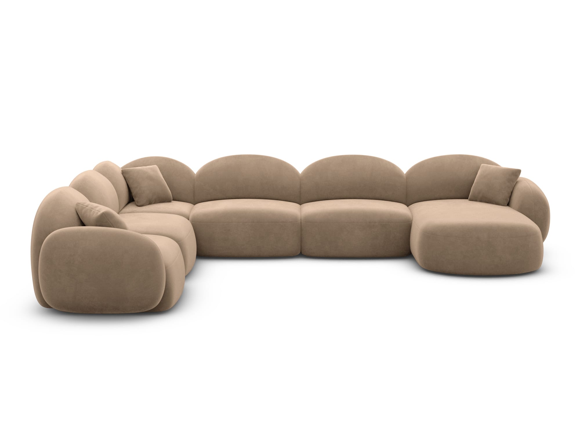 Polster Wohnlandschaft Mirello XXL U-Form Braun