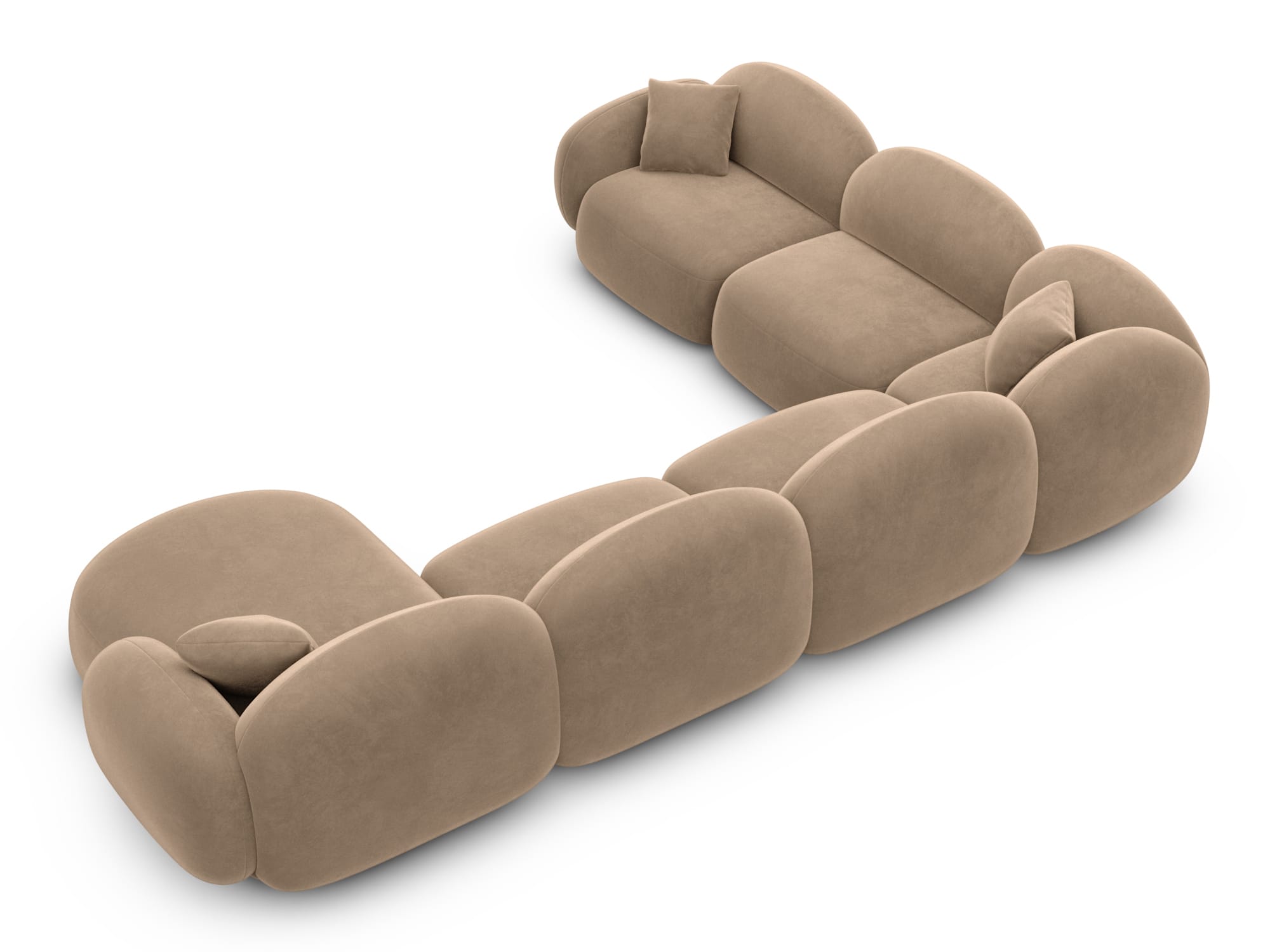 Polster Wohnlandschaft Mirello XXL U-Form Braun