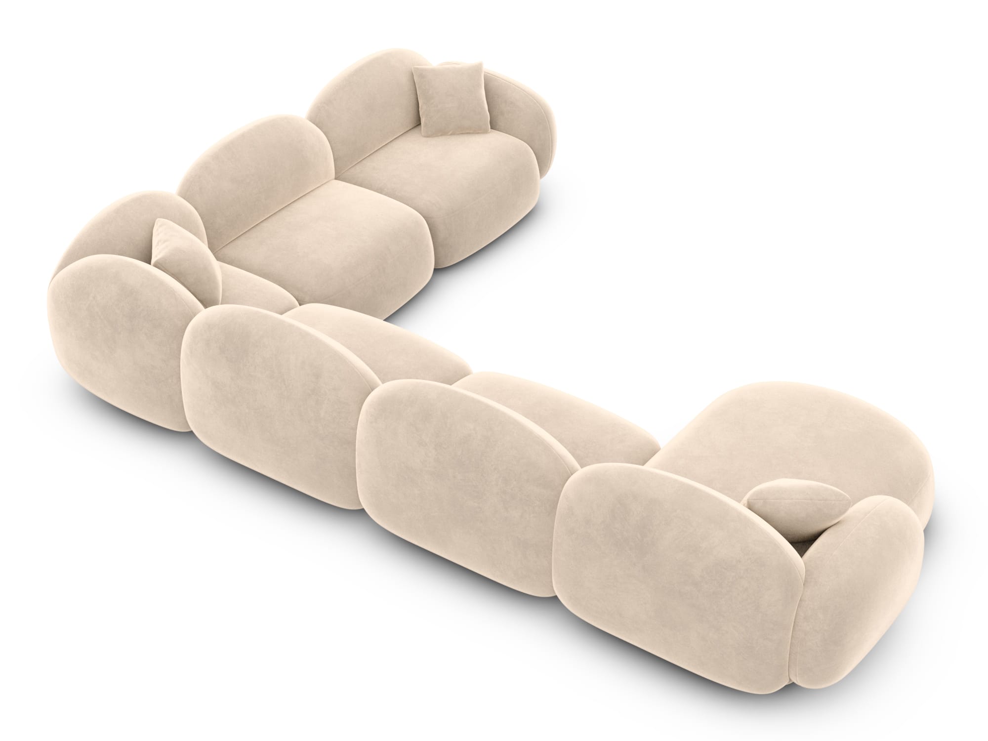 Polster Wohnlandschaft Mirello XXL U-Form Creme