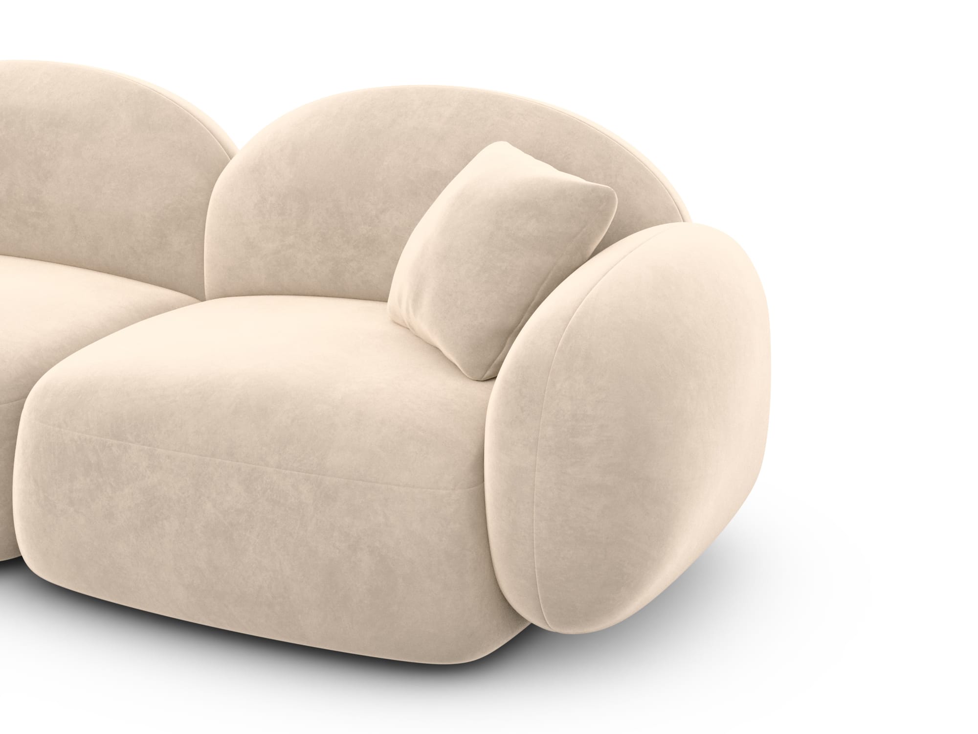 Polster Wohnlandschaft Mirello XXL U-Form Creme