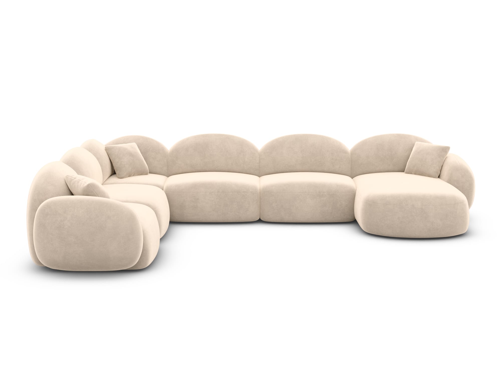Polster Wohnlandschaft Mirello XXL U-Form Creme