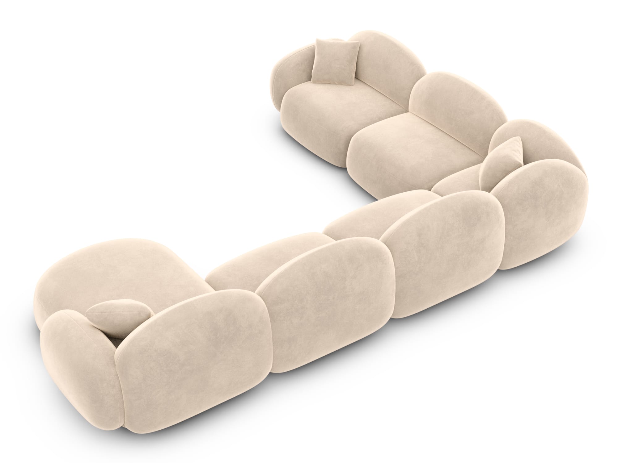 Polster Wohnlandschaft Mirello XXL U-Form Creme
