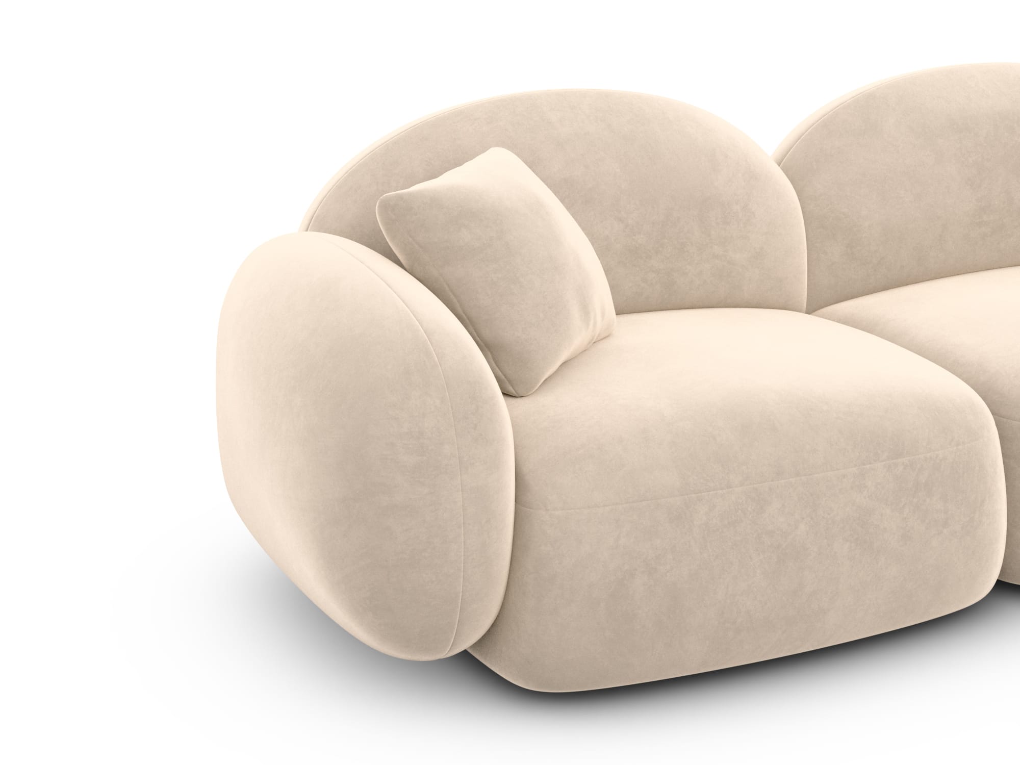 Polster Wohnlandschaft Mirello XXL U-Form Creme
